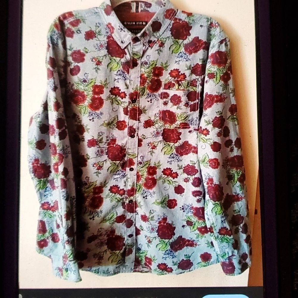 RAW  YARN INDUSTRIES Men  SLIM FIT SHIRT L
